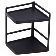 HAPPY LiFE 多功能廚房轉角架 配刀架 不鏽鋼黑色烤漆 附4個掛勾, 1個