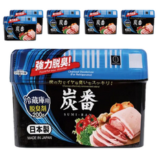 KOKUBO 小久保 炭番冰箱脫臭劑，200g，日本製造，強力脫臭, 6盒