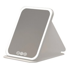 LED 摺疊化妝鏡 小號, 白色款, 1個