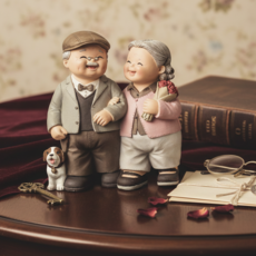 關係良好的老夫婦公仔室內擺飾 B型, 混合色