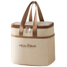 大成 大容量便当保冷袋 10L, 1個, 米色