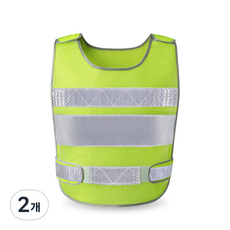 魔鬼氈夜光反光安全背心 綠色, 2個