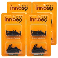 Innotime 黑色沉頭螺絲 25mm 20入 + 自攻螺絲 32mm 20入 套組 NIT238, 4套