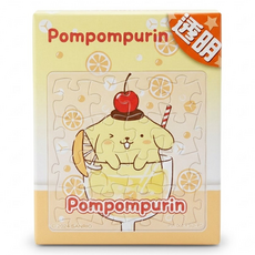 HUNDRED PICTURES 百耘圖 Pompompurin 布丁狗 氣泡水系列 酸甜柳橙拼圖磁鐵 HP0116024 透明 方 35g, 16片, 1盒