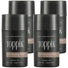 TOppiK 增髮纖維 12g, 淺棕 MEDIUN BROWN, 4瓶