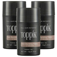 TOppiK 增髮纖維 12g, 淺棕 MEDIUN BROWN, 3瓶