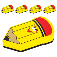 磁性白板擦 5入, 黃色 + 紅色