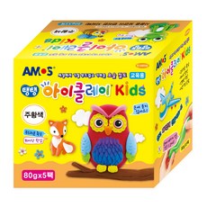 아이클레이 KIDS, 주황, 80g, 5개