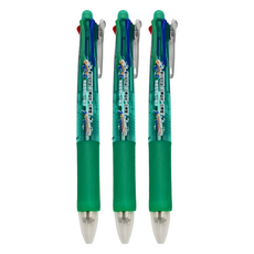 ZEBRA 斑馬牌 四色五合一多功能原子筆, 綠色 櫻花鉤吻鮭, 3支