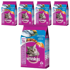 whiskas 偉嘉 成貓 乾飼料, 海洋魚類口味, 1.2kg, 5袋