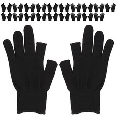 HANEE 多功能防滑雙半指手套, 黑色, 20組