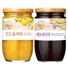 복음자리 배를 넣어 부드러운 유자차 480g + 배도라지차 470g, 1세트