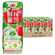 愛之味 鮮採蕃茄汁 OLIGO腸道保健 利樂包, 250ml, 24入