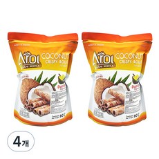 椰子捲心酥 榴槤風味, 4包, 80g