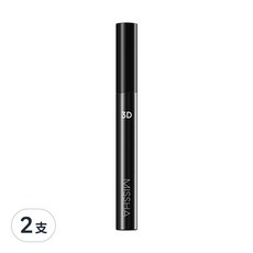 MISSHA 3D纖長睫毛膏, 黑色, 2支