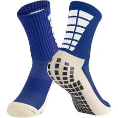 撞色防滑足球襪, 藍色