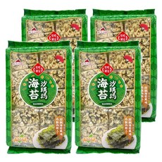 KUN SAKI 崑崎海苔沙琪瑪 台灣製造 鹹甜酥鬆 獨立包裝方便分享, 200g, 4袋