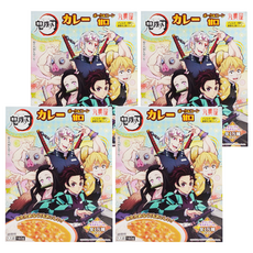 丸美屋 鬼滅之刃 甘口速食咖哩 豬肉玉米口味, 160g, 4盒