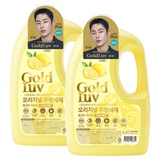 GoldLuv 經典醋&檸檬廚房洗潔精 檸檬香 瓶裝 3.2L, 2個