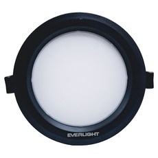EVERLIGHT 億光 星垣 LED三段切換鍵換色嵌燈 12W 12cm, 1個, 耀石黑