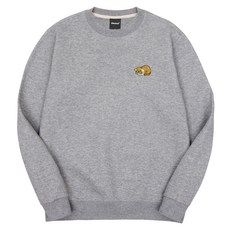 okstar 男女通用 嗜睡起司貓刺繡厚磅大學T
