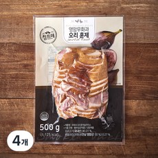 참프레 무화과 오리훈제 슬라이스, 500g, 4개
