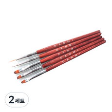 Danmi凝膠美甲藝術家刷具 5種組, 混色, 2組