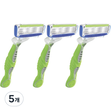 도루코 여성용 샤이바닐라 6중날 하드코팅 면도기 SX A300-3B, 3개입, 5개