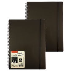 PENROTE 筆樂 點點活頁筆記本 A4 黑色 活頁替換設計, 2本