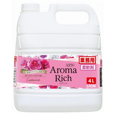 LION 獅王 Aroma Rich 衣物香氛柔軟精 玫瑰牡丹 粉色, 4L, 1罐