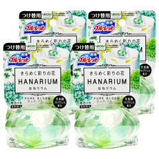KOBAYASHI 小林製藥 BLUELET Hanarium 日式馬桶專用潔淨除臭液 清新花香補充包, 70ml, 4個