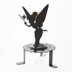 OPUS 東齊金工 歐式鐵藝花仙子瓶插 精靈之瓶 KL-va04B 經典黑 居家裝飾, 120g, 1個