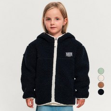 MaritheFrancoisGirbaud 兒童 CLASSIC LOGO 刷毛連帽拉鍊外套