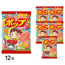 FUJIYA 不二家 POP CANDY 棒棒糖 草莓芒果口味, 12個, 114g