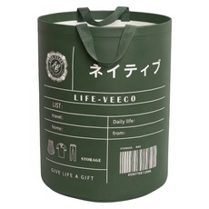 德利生活 超大日系環保尼龍髒衣籃, 綠色, 1個