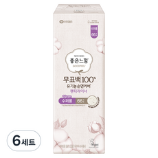 棉柔舒適護墊, 6套, 一般, 66入