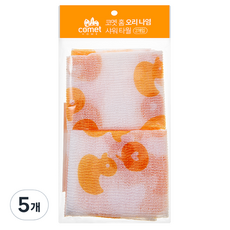 코멧 홈 나염 샤워타올 2개입, 오리, 5개
