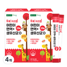 건국유업 키즈용 쑥쑥 면역 + 생유산균D 30p, 60g, 4개
