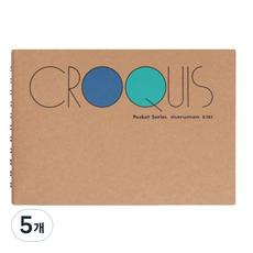 마루맨 포켓 크로키 스케치북 흰색 GIMS161, 107 x 153 mm, 5개