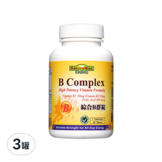 NatureMax 家倍健 維他命B群錠 高品質完整複方 補充體力升級 調節生理機能 促進新陳代謝, 30顆, 3罐