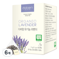 다비앙 유기농 라벤더차 티백, 1.1g, 10개입, 6개