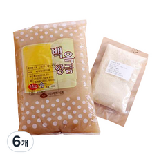 쿠킹스토리 상투과자 재료 백앙금 1kg + 아몬드가루 50g 세트, 상투과자 재료세트, 6개