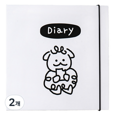 [루카랩]무양 하드커버 다이어리 만년형, 화이트, 2개