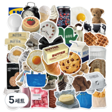 특별한상점 캐리어 노트북 여행 방수 스티커 세트 FE079-50PCS, 버터, 5세트