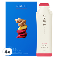 푸드올로지 마인드풀 레드비트 진저샷, 300g, 4개