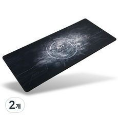 녹스게이밍기어 풀커버V 데스크 장패드, 블랙, 2개