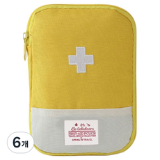 루네온 모던 휴대용 구급 가방 노란색 S, 6개