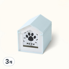 파스텔펫 고양이 미야오 하우스 평판형 스크래쳐, 화이트, 3개
