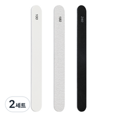 코멧 홈 네일케어 파일 3종 세트, 2세트, 혼합색상