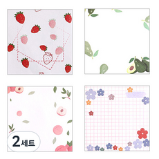 O-ON Plating黏貼式便利貼 160張*4種組, 混色, 2套